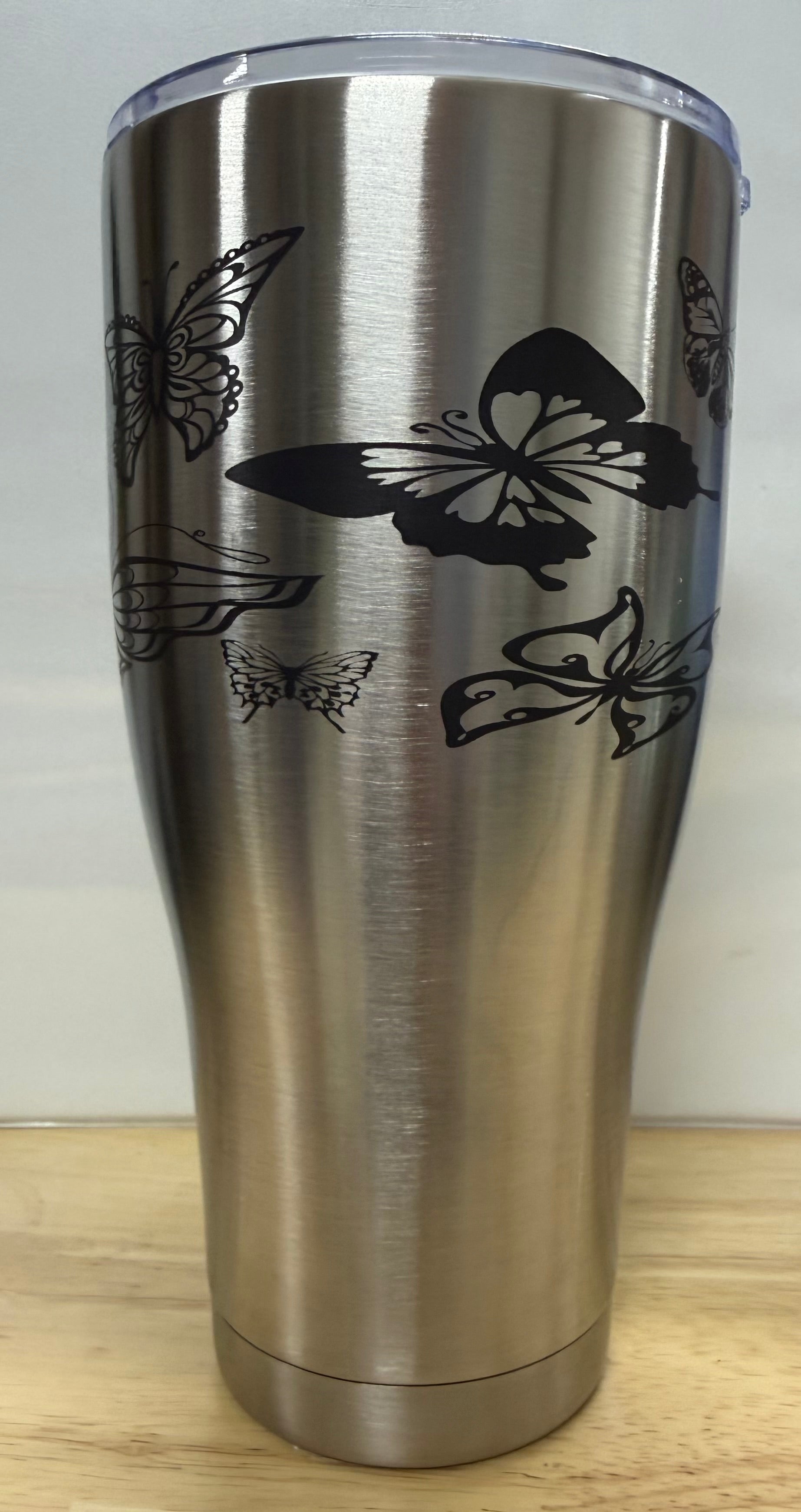 30 oz Stainless Steel Tumbler Butterflies everywhere