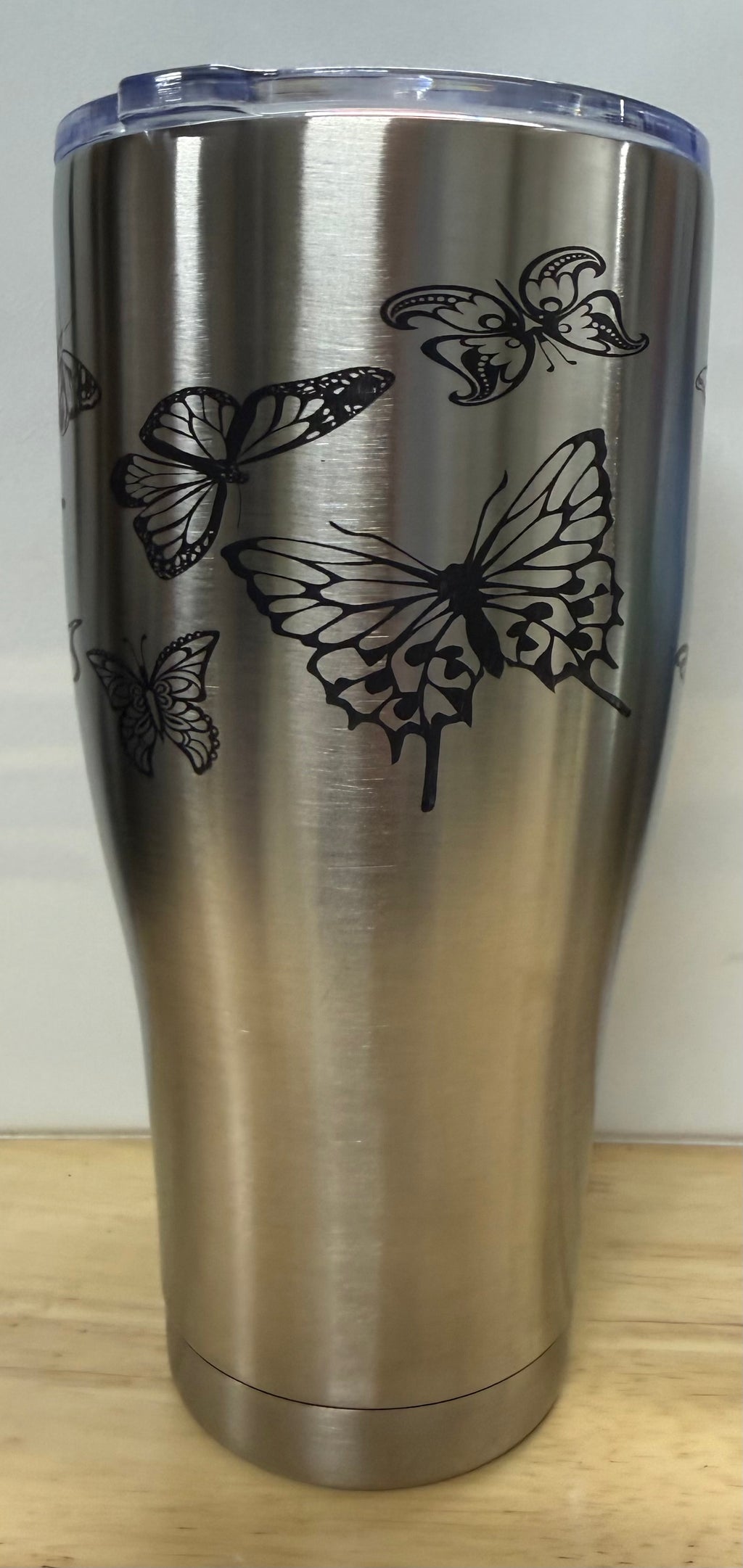 30 oz Stainless Steel Tumbler Butterflies everywhere