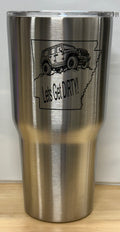 30 oz Stainless Steel Tumbler Arkansas Offroad Vehicle Get Dirty