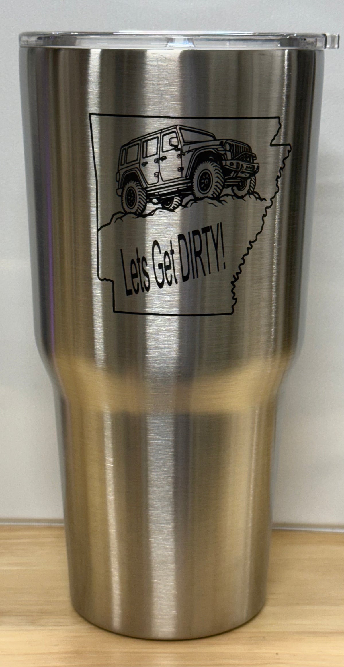 30 oz Stainless Steel Tumbler Arkansas Offroad Vehicle Get Dirty