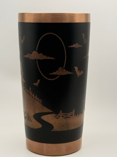 20 oz stainless tumbler Halloween Scene