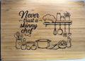 Bamboo Cutting board” skinny chef”