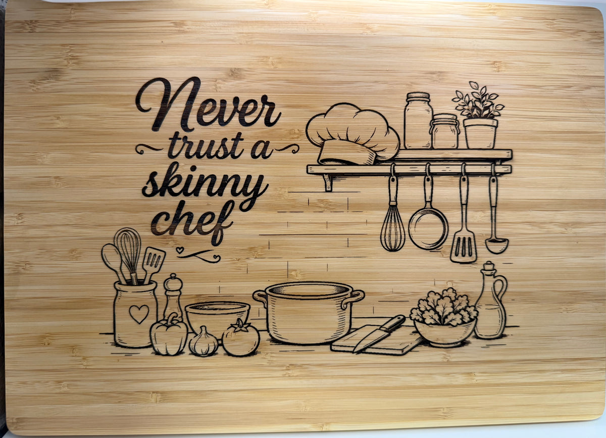Bamboo Cutting board” skinny chef”
