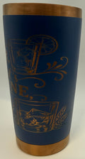 20 oz stainless thermal tumbler   navy blue with copper Water Wine or Whiskey